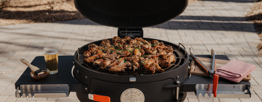Asian Gochujang Wings on the Huntsman Kettle Kamado