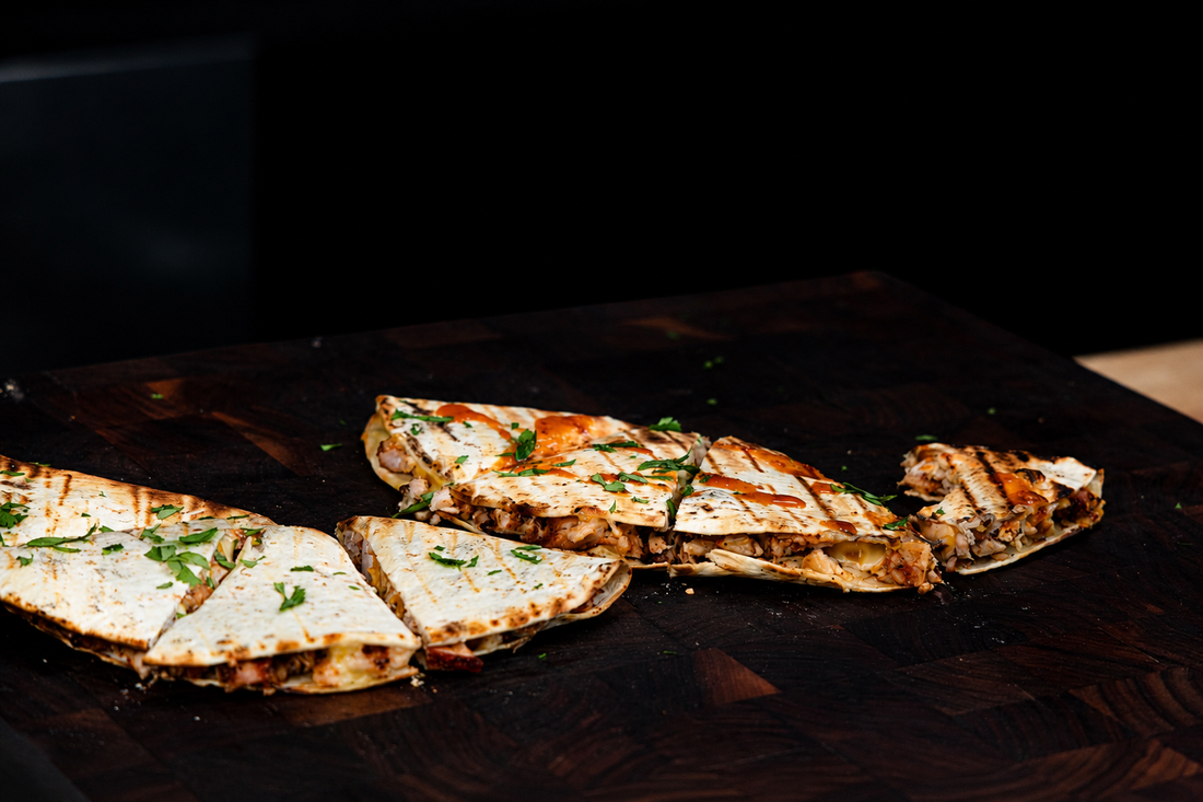 Rotisserie Turkey Pineapple Quesadillas on a Weber® Kettle