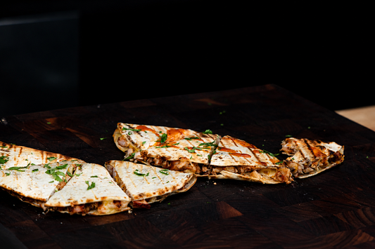 Rotisserie Turkey Pineapple Quesadillas on a Weber® Kettle