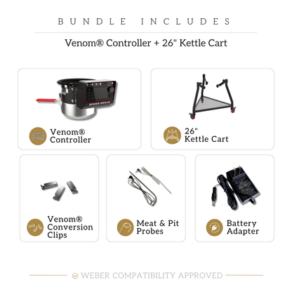 Venom® Digital Controller + 26" Kettle Cart Bundle
