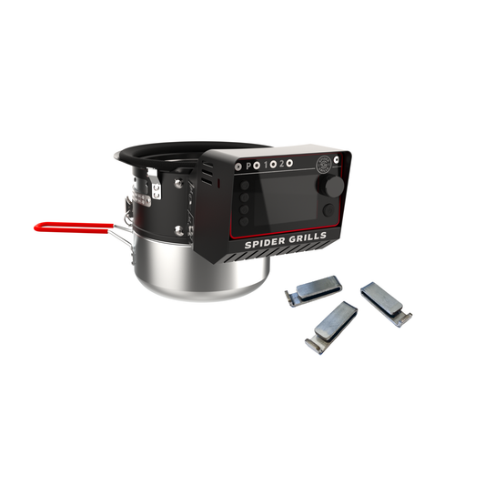 Spider Grills product with additional parts on a white background