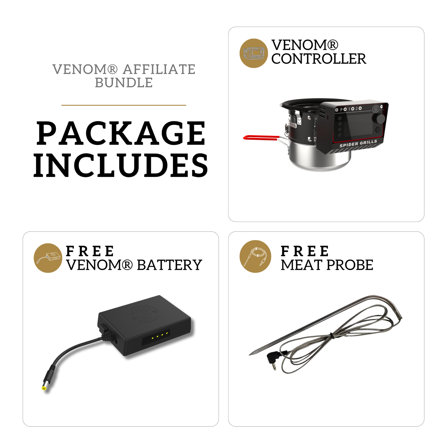 Venom® Bundle with Free Battery and Meat Probe