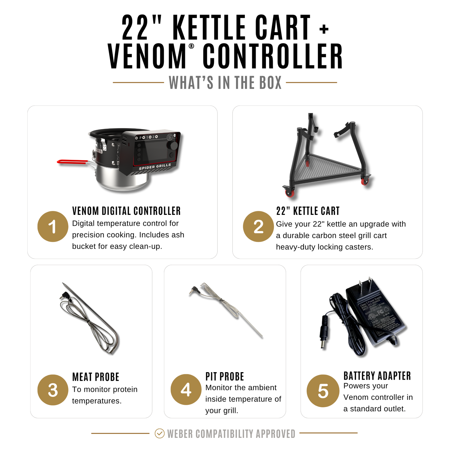 OLD DO NOT USE - 22" Kettle Cart™ + Venom® Digital Controller