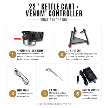 OLD DO NOT USE - 22" Kettle Cart™ + Venom® Digital Controller