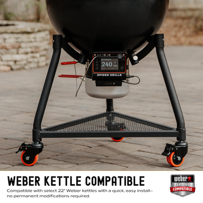 Weber cart compatible graphic showing the cart and grill