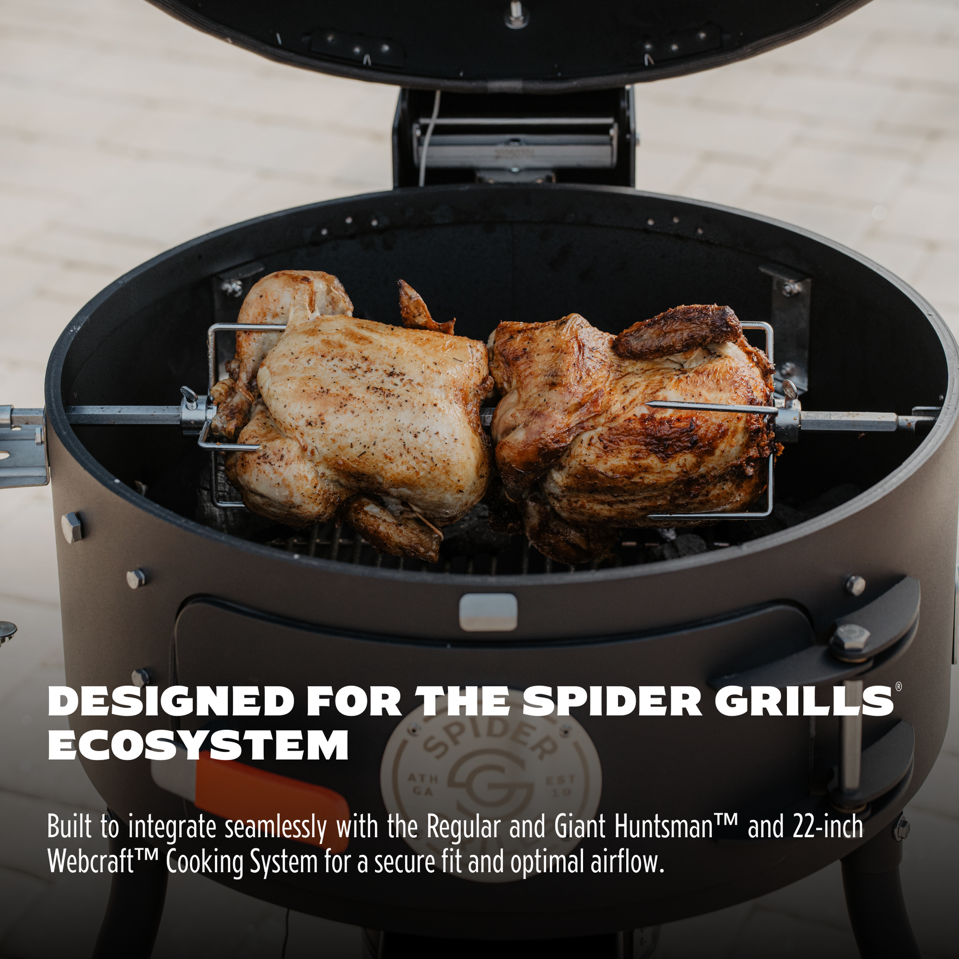 The Huntsman™ Web Spinner Rotisserie – Spider Grills